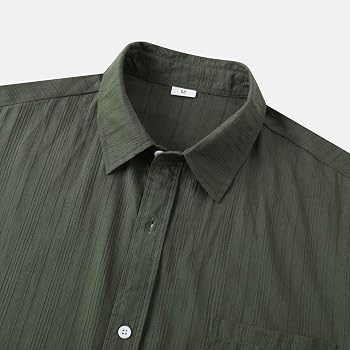 Chemise Homme Slim Fit Noir - Col V Manches Longues - Polyester Décontracté élégant - 12