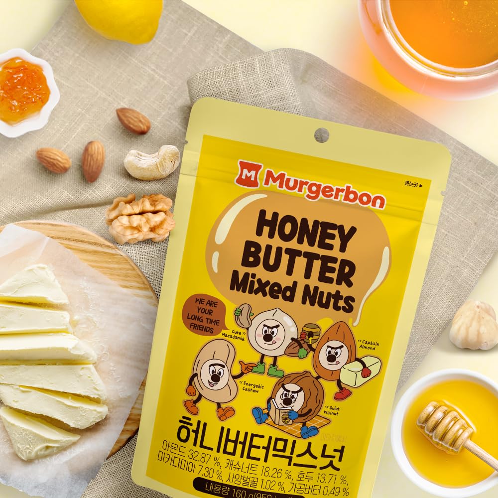 [Official MURGERBON] FLAVORED ALMOND 7.05oz - 3pack (honey butter mix)