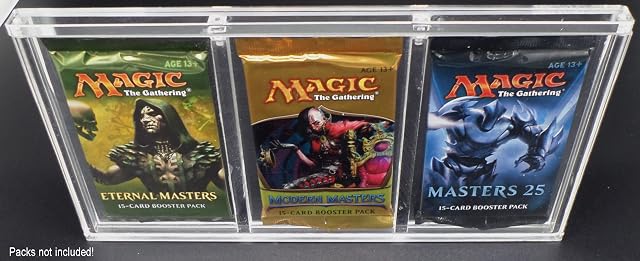 Foto 3 de 4 de docsmagic.de Pantalla acrílica para 3 paquetes Booster Magnetic Lid - Protección UV - PKM MTG YGO - Vitrina
