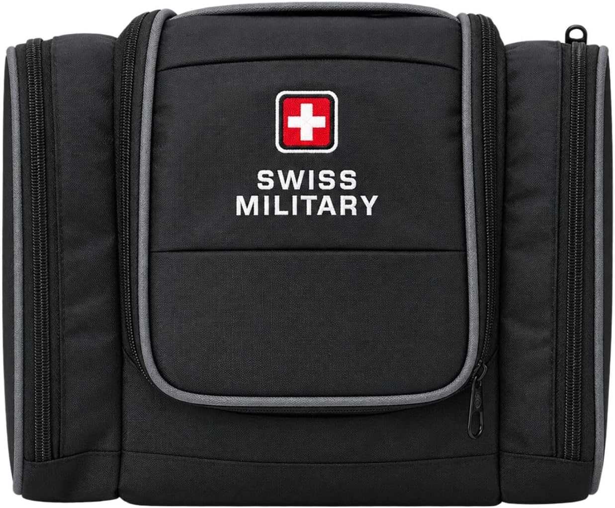 Unisex 5L Water-Resistant Toiletry Bag for Travel with Multiple Compartments, Quick Access Pocket, Durable Zippers, Organizer for Toiletries, Makeup and Essentials-Black
