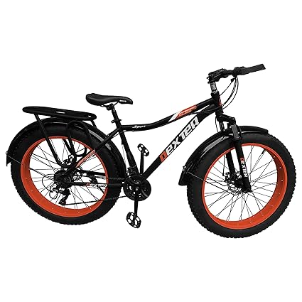 Dexter Front Suspension 21-Speed Adventure Sports Mountain Bike for Men?s and Women?s Bike with Lightweight 18 Inch Carbon Steel Frame 26x4 inch Tires Bicycle