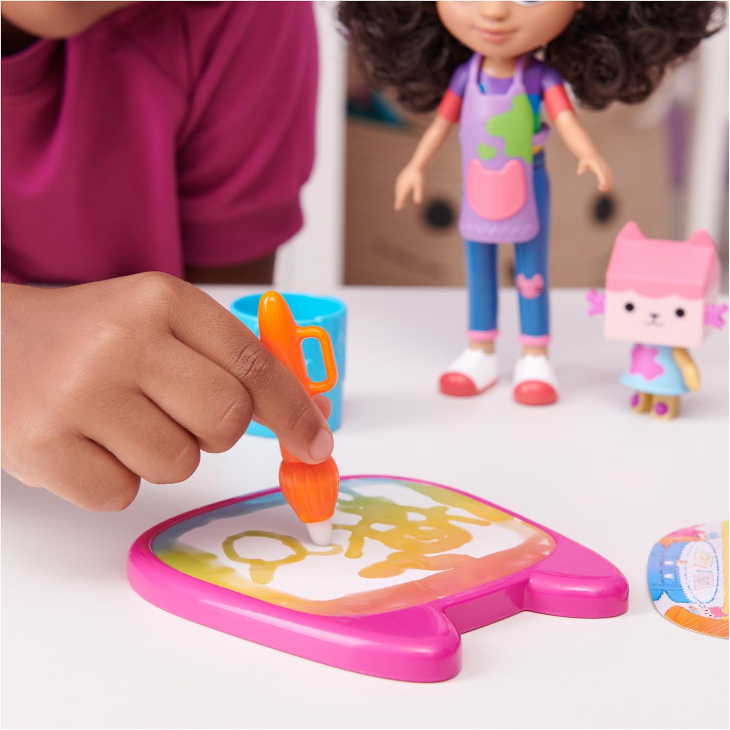 Gabby’s Dollhouse, Gabby Deluxe Craft Dolls and Accessories with Water Pad and Water Brush Pen, Kids Toys for Girls and Boys Ages 3 and up