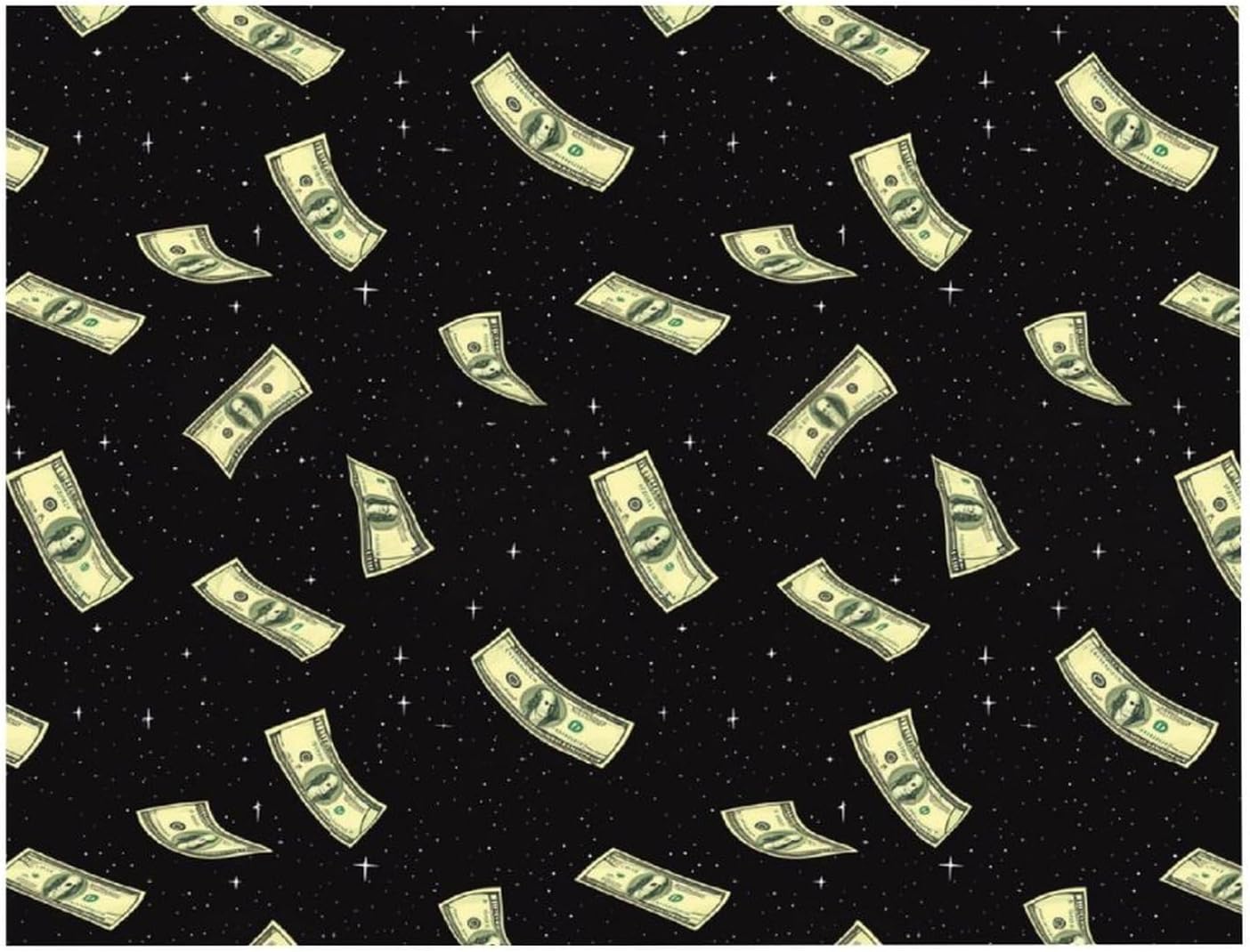 Flying Dollar Bills Printed Diamond 5D Painting Kits DIY Full Drill Crafts for Home Wall Decor 16x20 Inch Yellow Wood 50 * 40cm