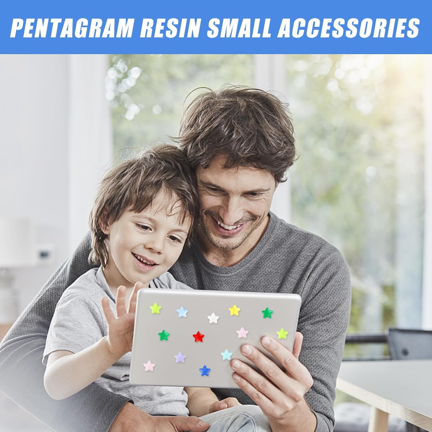 100Pcs Flatback Resin Star Charms Bulk, Cute Kawaii Embellishments for DIY Crafts, Phone Cases, Scrapbooking & Jewelry Making – Mixed Colors (Star) - Image 5