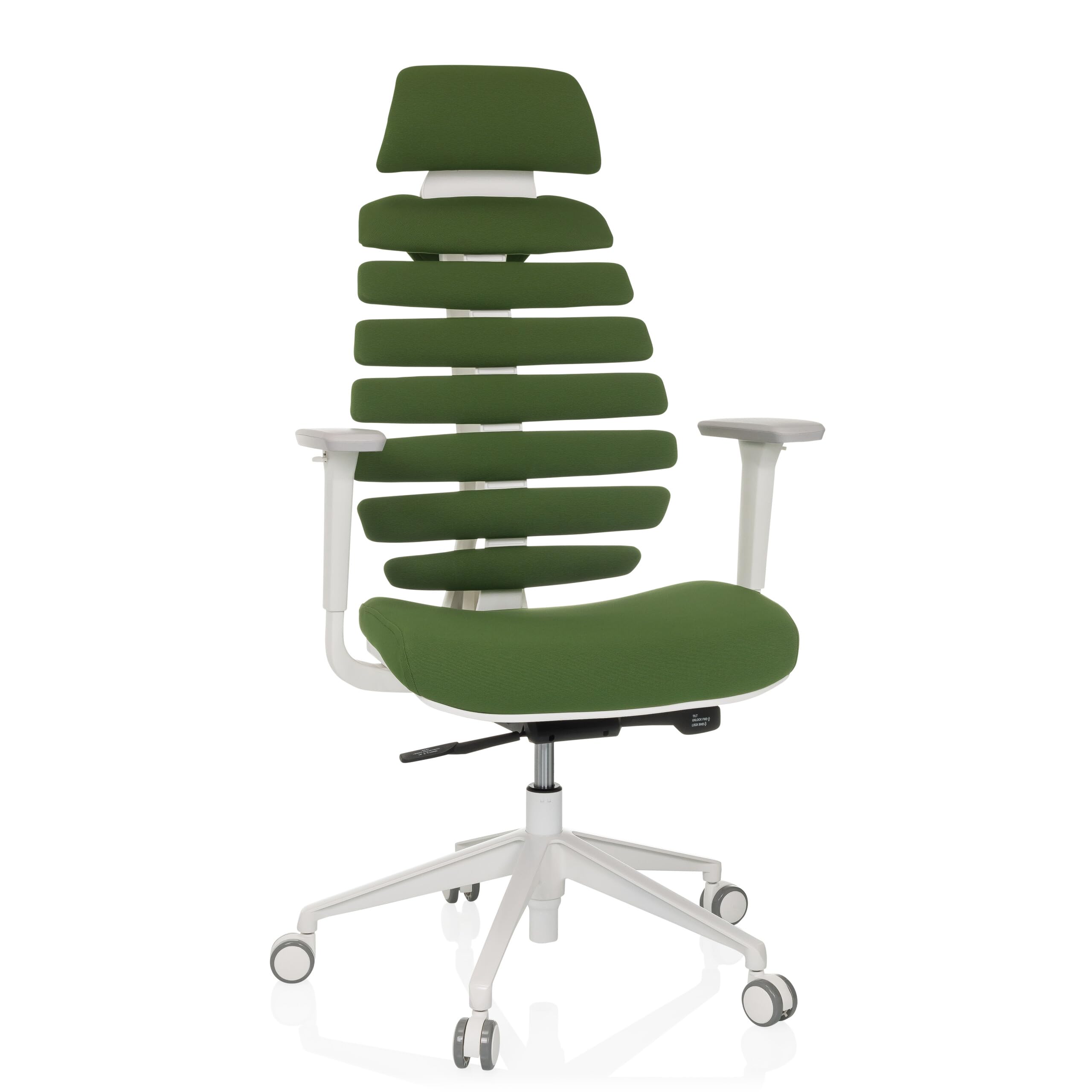 Chaise de bureau ergonomique verte Ergo Line W fauteuil de bureau pivotant lombaire