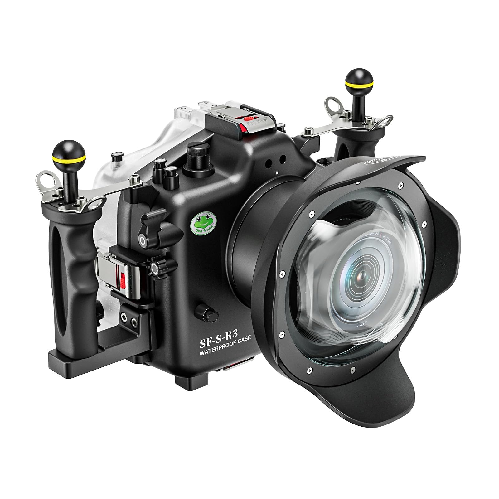 Underwater Waterproof Case for Canon EOS R3 Camera, IPX8 132ft/40m Diving Case with Anti-Glare Glass and Full (EOS R3 16-35MM WA005-F)