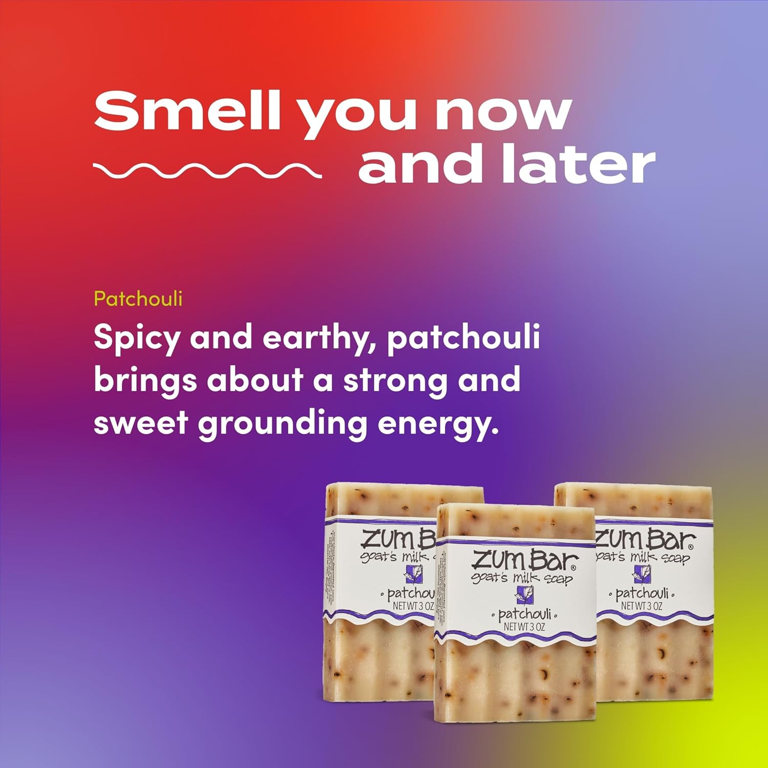 Zum Indigo Wild Goat's Milk Soap Bar - Bar Soap for Hands & Body Made with Essential Oils - 3 oz - Patchouli (6 Pack)