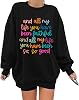KIMSOONG Christian Sweatshirts for Women Worship Lyrics Letter Print Faith Jesus Shirts Oversized Bible Verse Shirt Tops