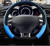 Vista 3 de Para Citroen DS3 DS4 DS5 DS5 DS 5LS DS6 DS7 DS9 funda de volante de automóvil de piel sintética antideslizante accesorios de automóvil