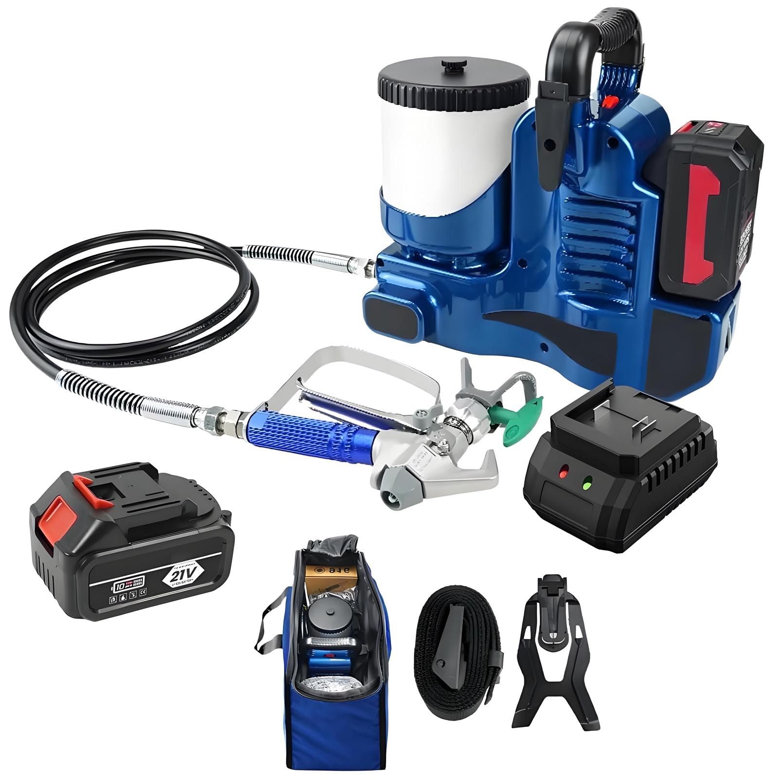 Kit Pulverizador Airless Con DepóSito 1,2 L Para Paredes Y Madera Blue
