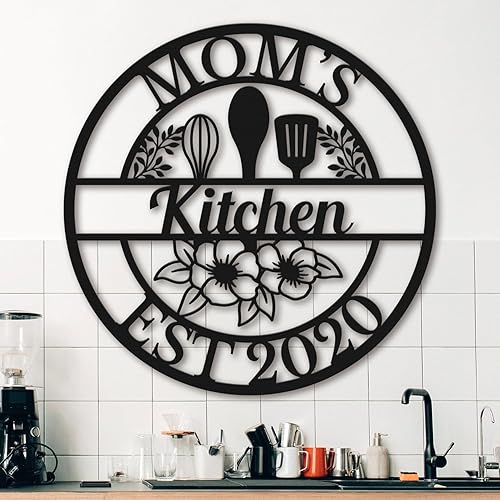 Letreros de metal de cocina personalizados, letreros de cocina de mamá, letreros de metal personalizados, arte de pared de metal personalizado, arte