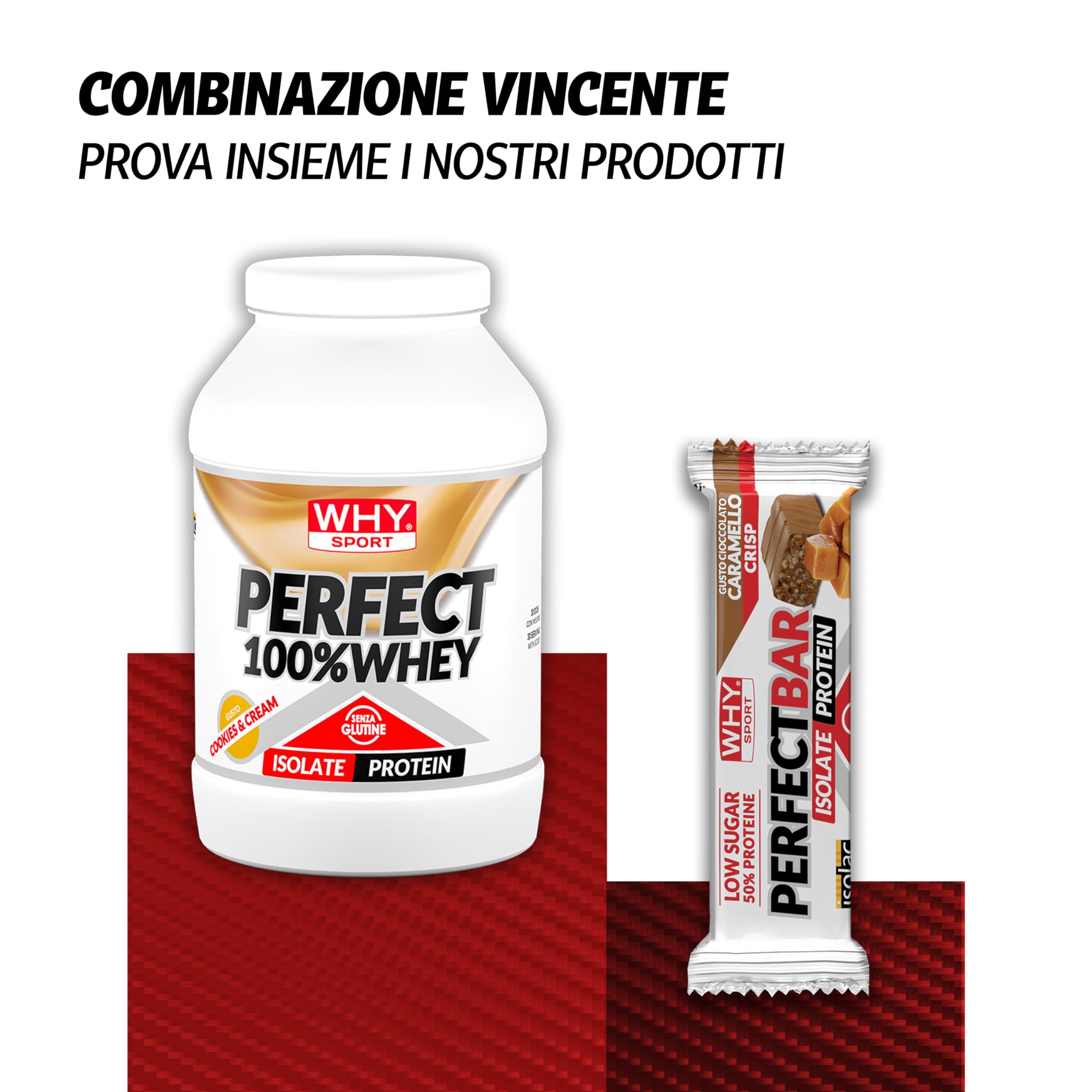 WHY SPORT PERFECT 100% WHEY - Białka Whey - Izolowane białko - Białko w proszku z niezbędnymi aminokwasami dla masy mięśniowej - Cookies & Cream Smak - 1,8 kg