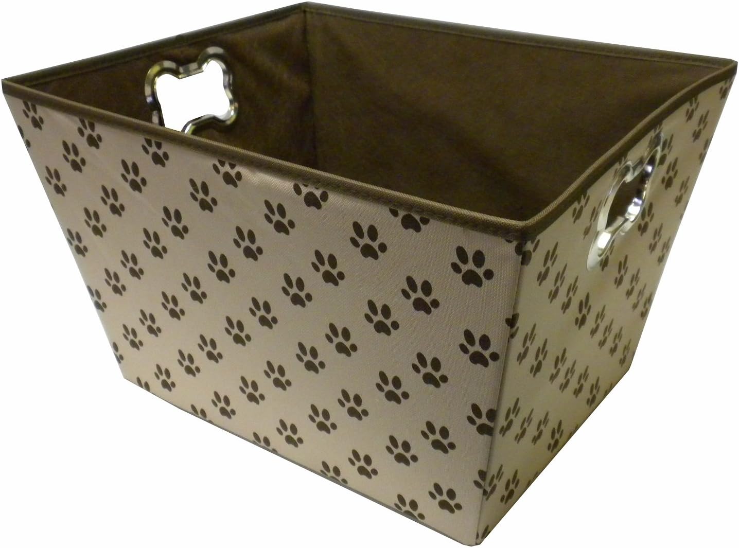 PetStor Multi-Storage Paw Print Tote Bin (Tan, Medium)