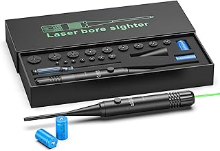 EZshoot Laser Bore Sight Kit Green Laser fit 0.17 to 12GA Caliber, Bright Laser Boresighter with Big Press Switch Hunting Boresight - EZshoot