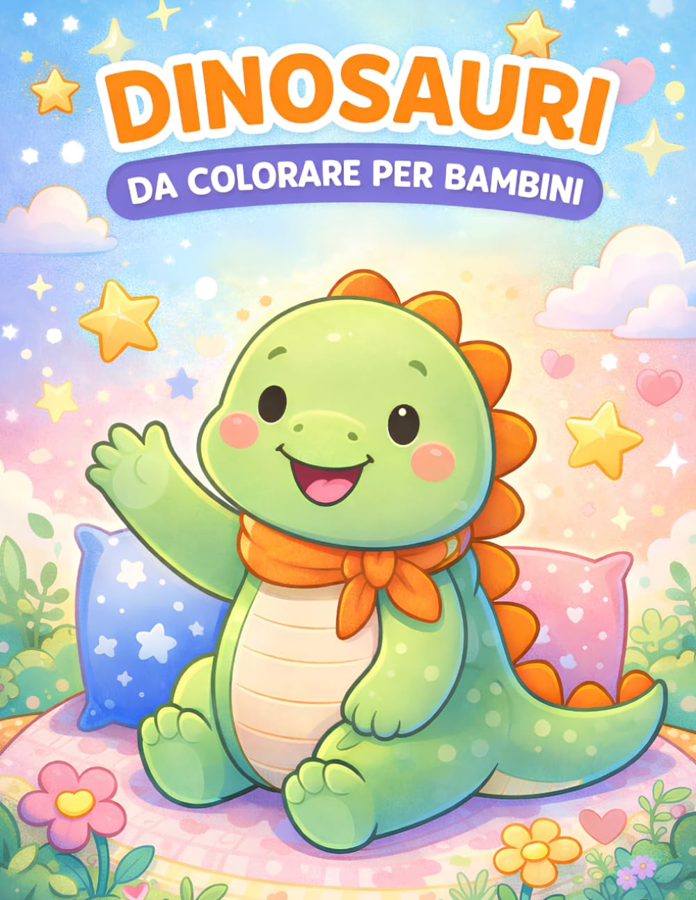 Dinosauri da Colorare per Bambini: Libro Educativo con Grandi Immagini | Attività Creativa Antistress | Idea Regalo Perfetta per Piccoli Artisti