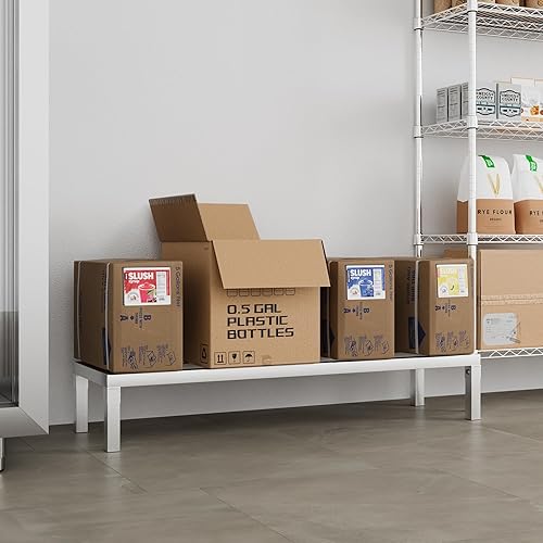 Miniatura 7 de 48 x 14 pulgadas  Estante de aluminio de 8 pulgadas fuera del piso  Capacidad de 900 libras