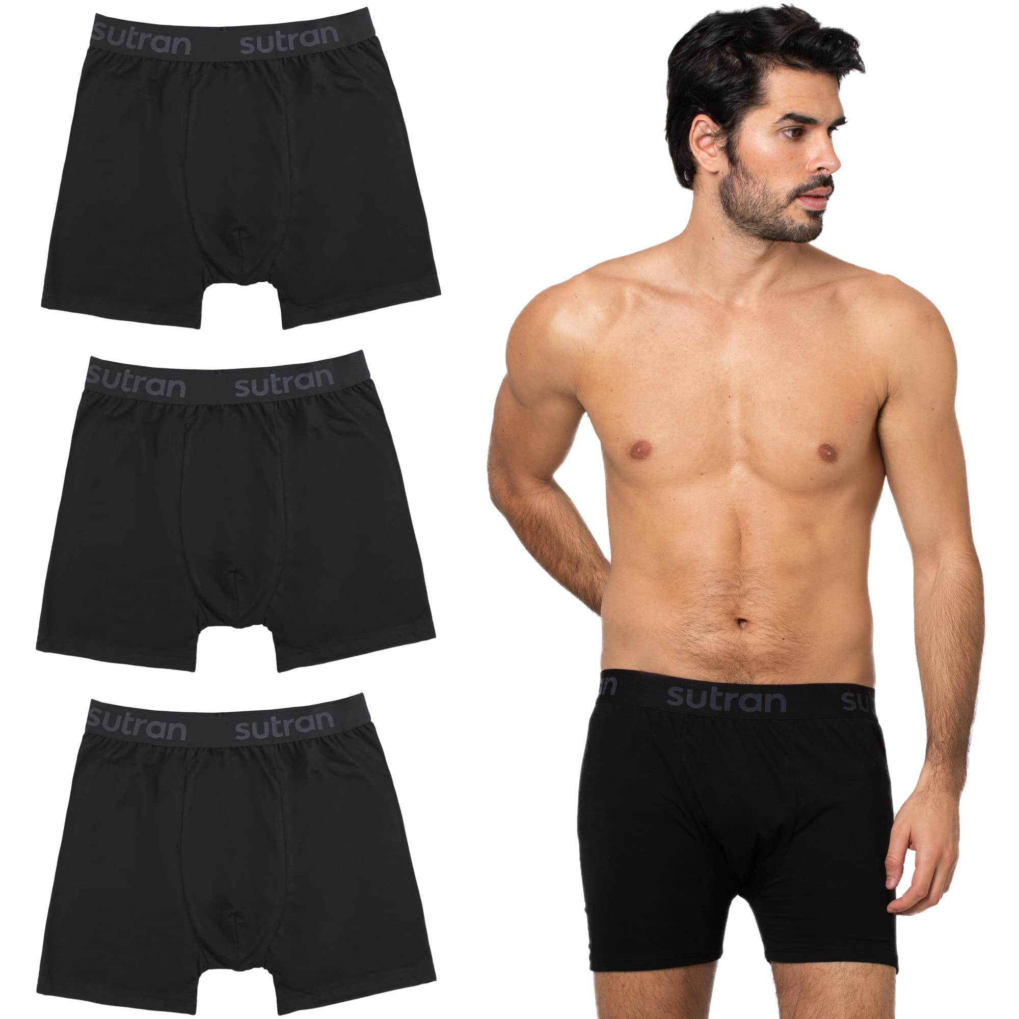 Calzoncillo bóxer antisudor con Lycra - Absorbe y Evapora el Sudor, Anti-Manchas, Anti-Olor, 100% Transpirable Hiperhidrosis