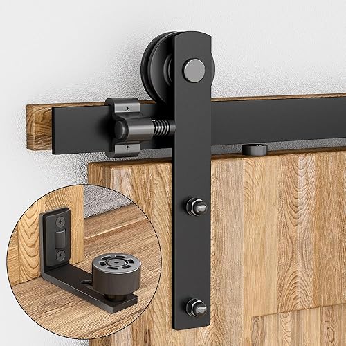 Miniatura 1 de AONAYIOA Kit de herrajes para puerta corrediza de granero de 7 pies, suave y silencioso, fácil de instalar, se adapta a puertas de madera