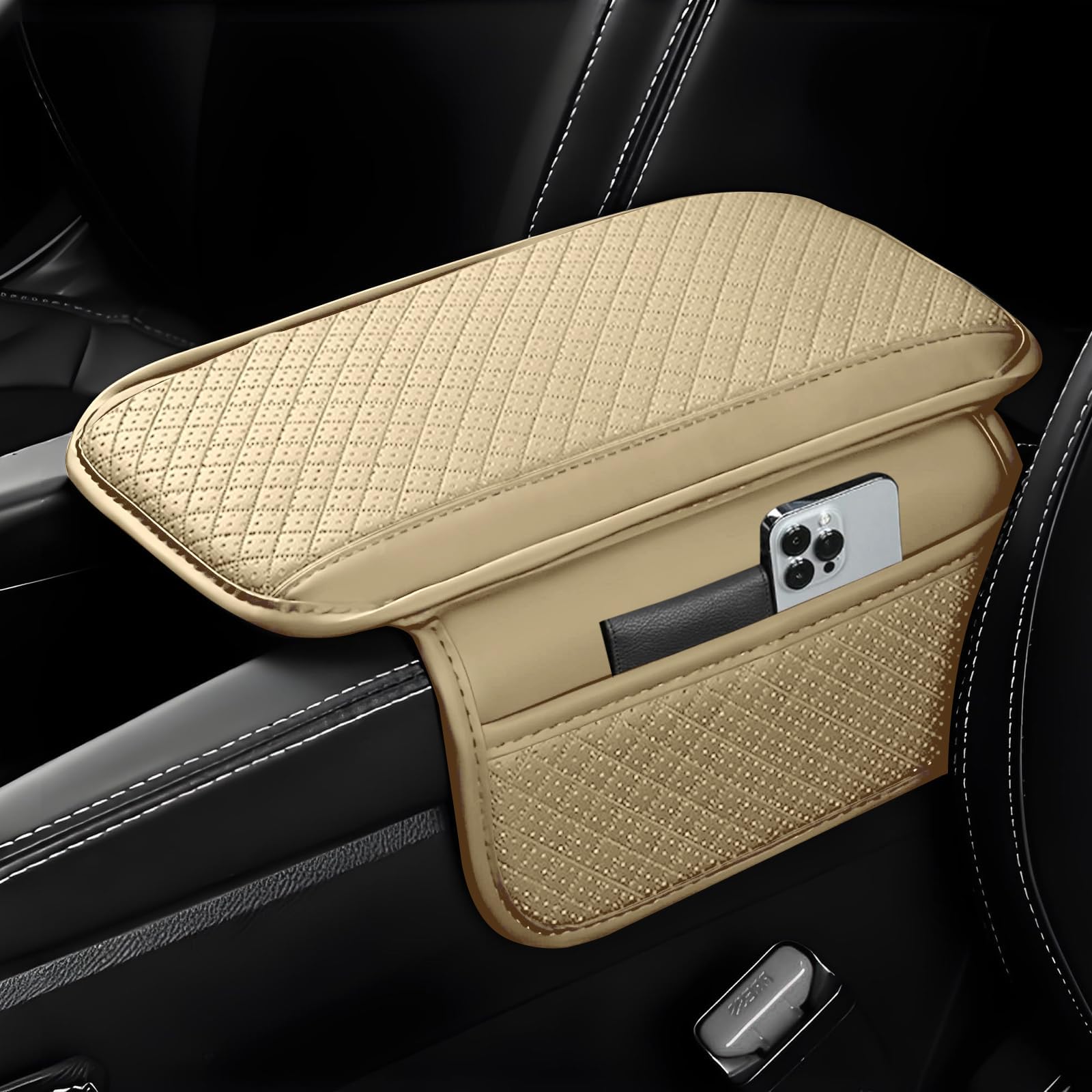 Woniyal 1Pc Car Armrest Cover for Audi A4 (B9/8W) 2016-2023
