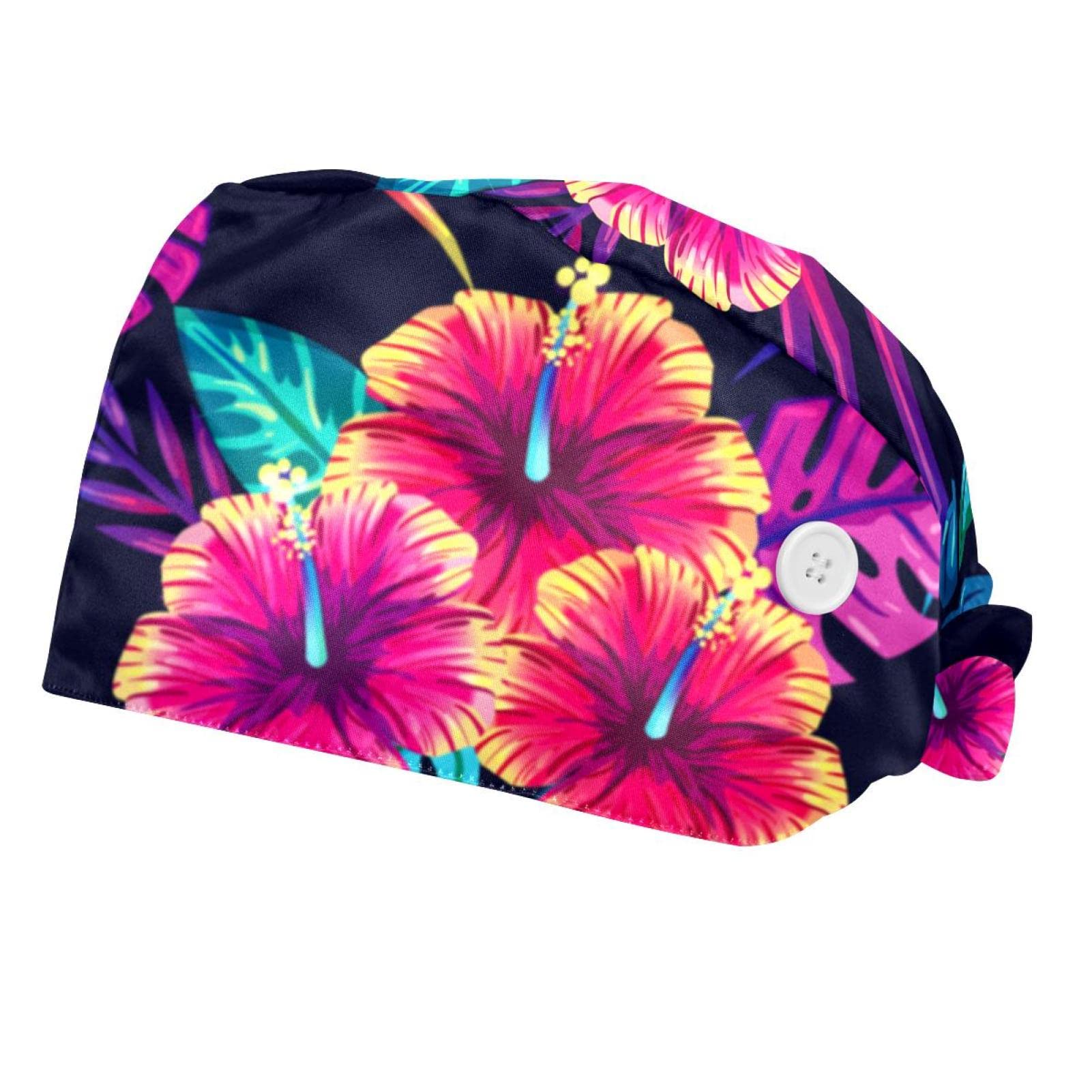 Chapeaux de travail anti-transpiration et anti-glisse casquettes bouffantes violettes JDEZ x2