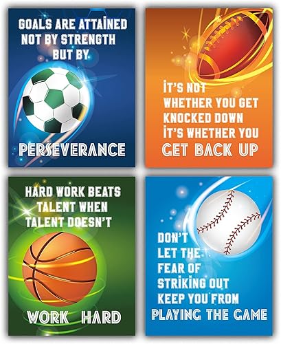 Póster deportivo de frases motivacionales, cita deportiva, inspiradora, arte de baloncesto, fútbol, béisbol, fútbol, para dormitorio, sala de