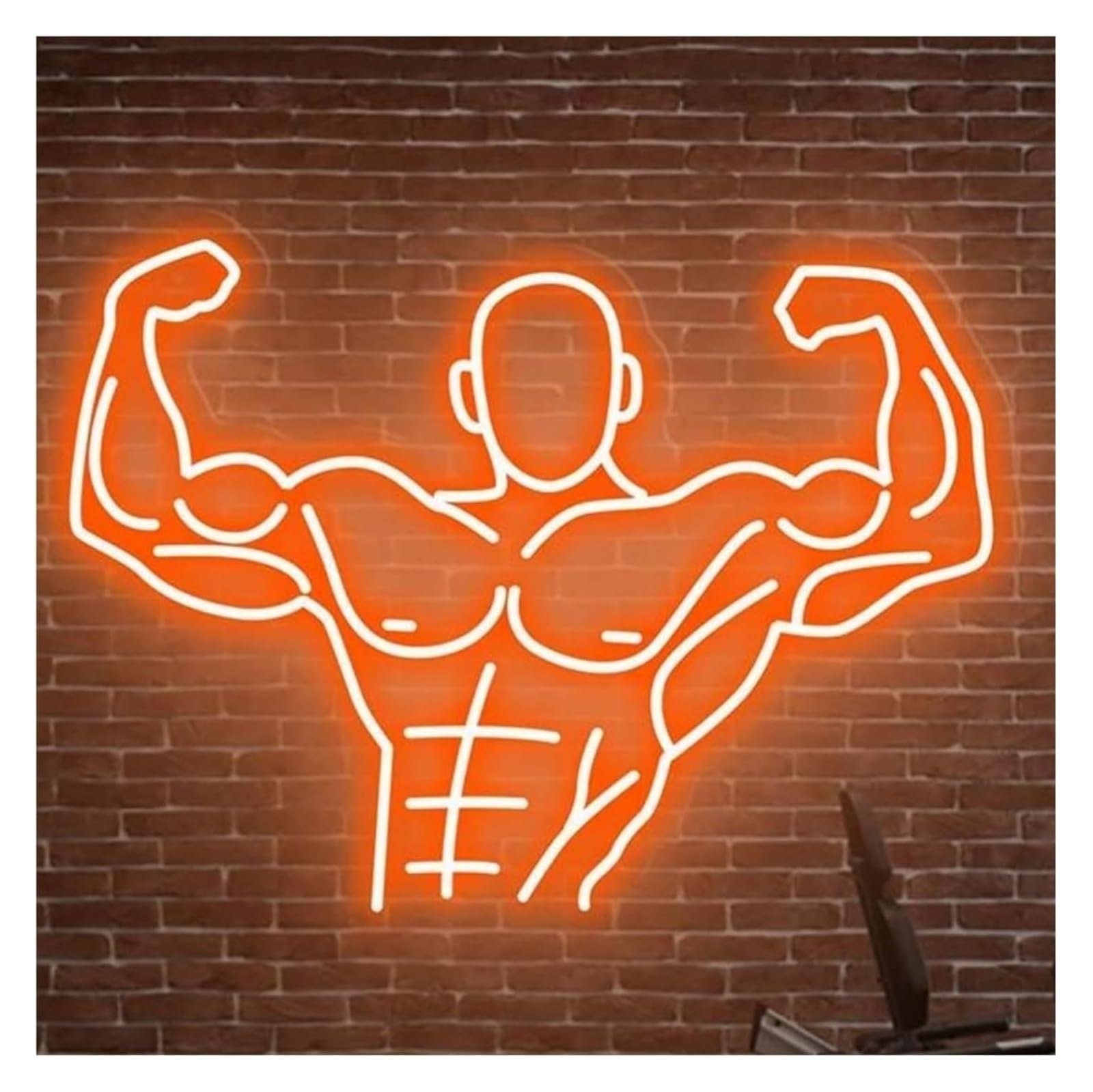 Décoration lumineuse néon Muscle LED personnalisée avec luminosité réglable