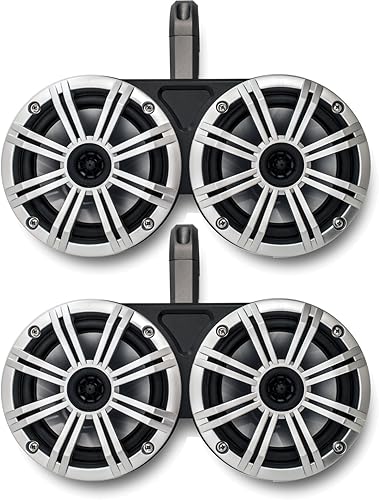 Miniatura 10 de KICKER Sistema dual negro de la torre de la vigilia blanco 6,5" altavoces marinos RGB LED