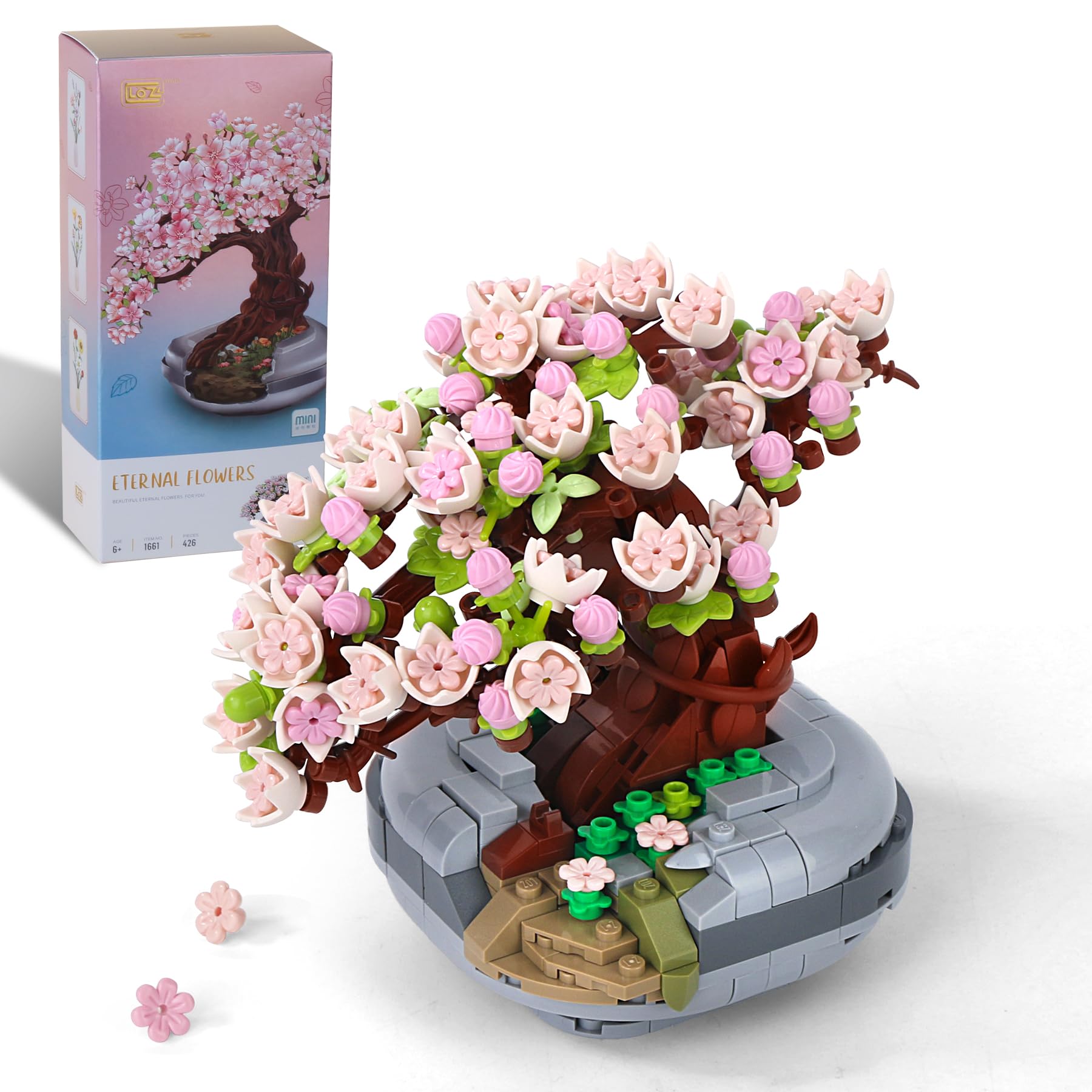Amazon.com: ZIYOSTAR Mini Bricks Cherry Blossoms Plant Building