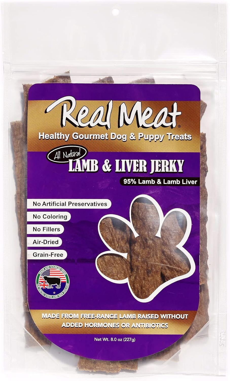 The Real Meat Company 8oz Dog Treats, Lamb & Liver