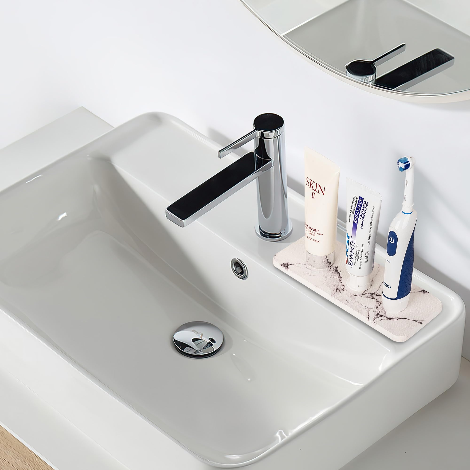 Plentio Portasapone E Organizer In Pietra Di Diatomite – 2 Pezzi, Asciugatura Istantanea Per Cucina E Bagno