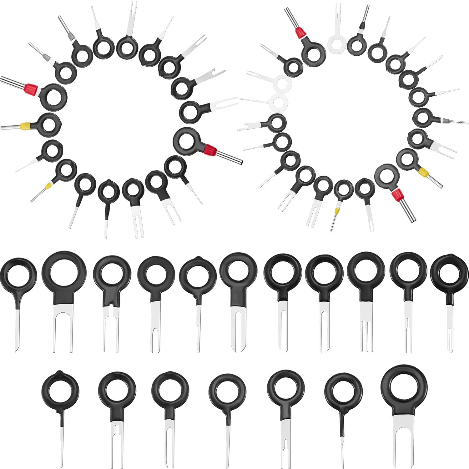 59 Pieces Pins Terminals Removal Tools Terminal Pin Extractor Puller Repair Remover Key Tools for Car Auto Wire Connector