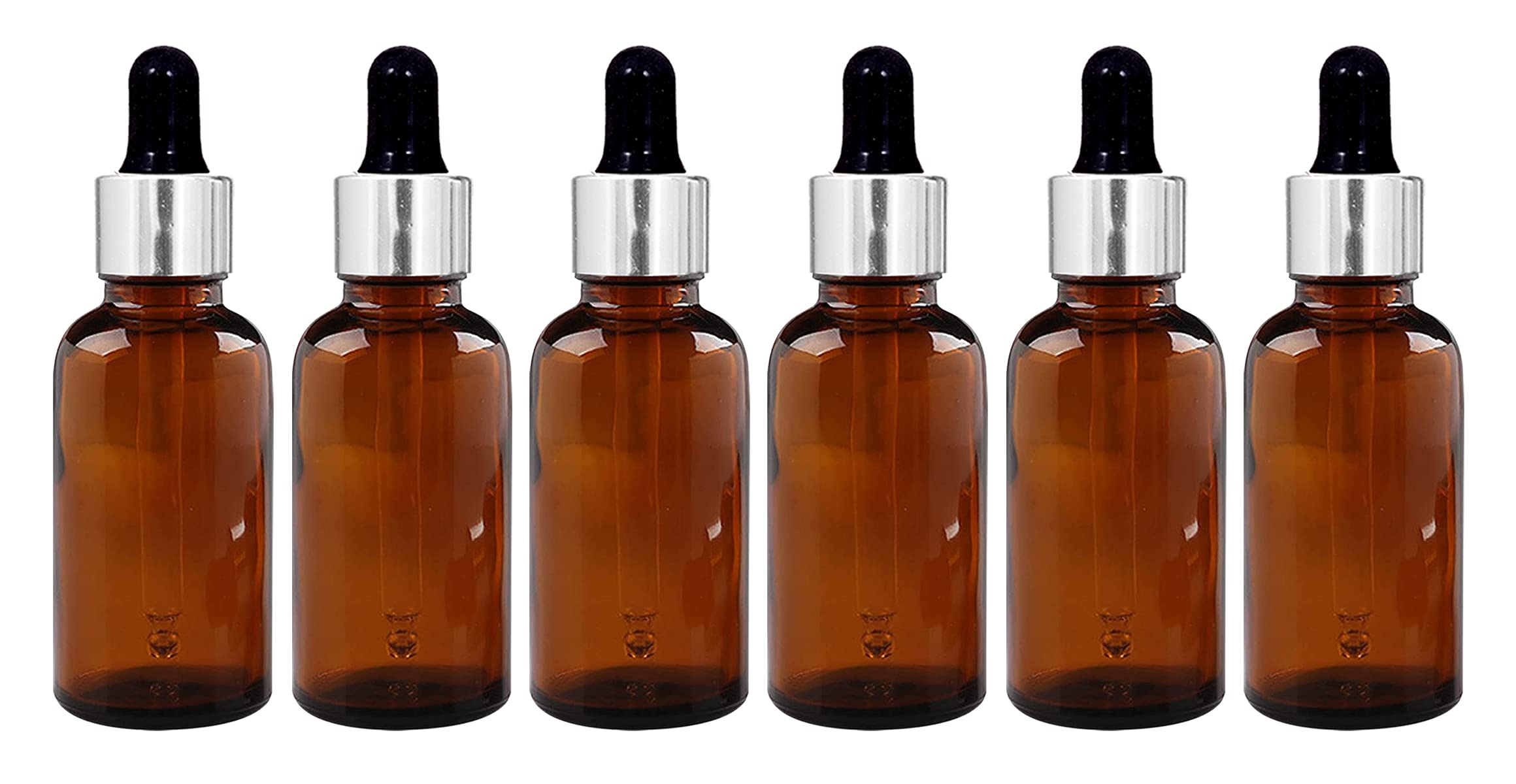 nsb herbals 30 ML Amber Round Empty Glass Bottle + Glass Dropper + Silver Ring + Black Silicone Teat, Refillable, Reusable, Leak Proof for Essential Oils, Blends, DIY Perfumes (Pack of 6)-picture-45