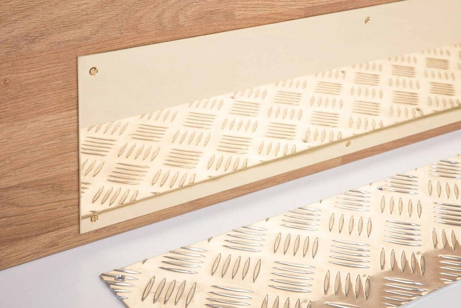 1 Piece of Metal Door Kick Plates Polished Brass (800mm x 150mm