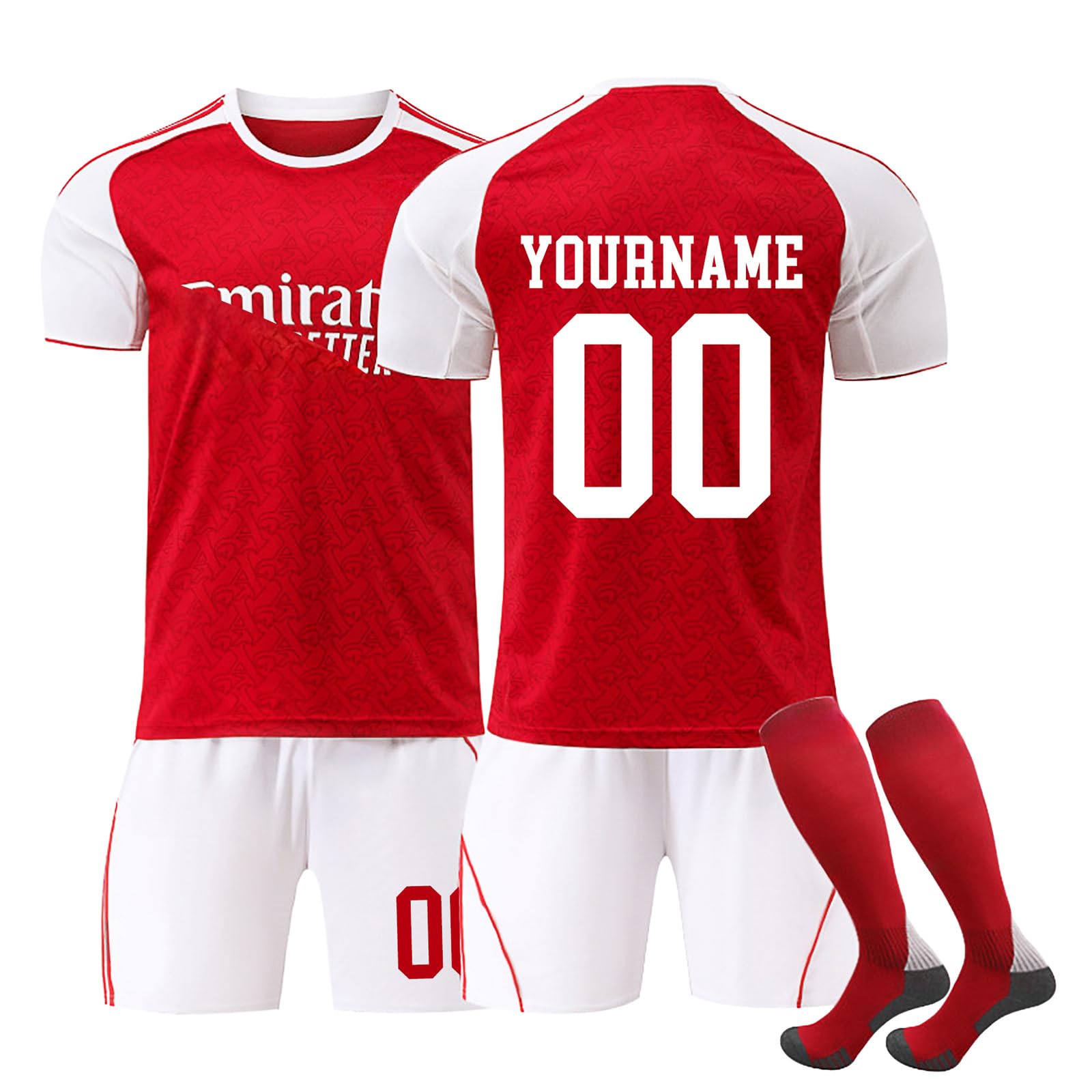 Champions League 2026 Camiseta de Fútbol Personalizadas Nombre Número para Hombres y Niño, Equipación Fútbol con Conjunto Top Pantalón Corto y Calcetines Regalo de Futbol camiseta españa mundial 2026 - 4