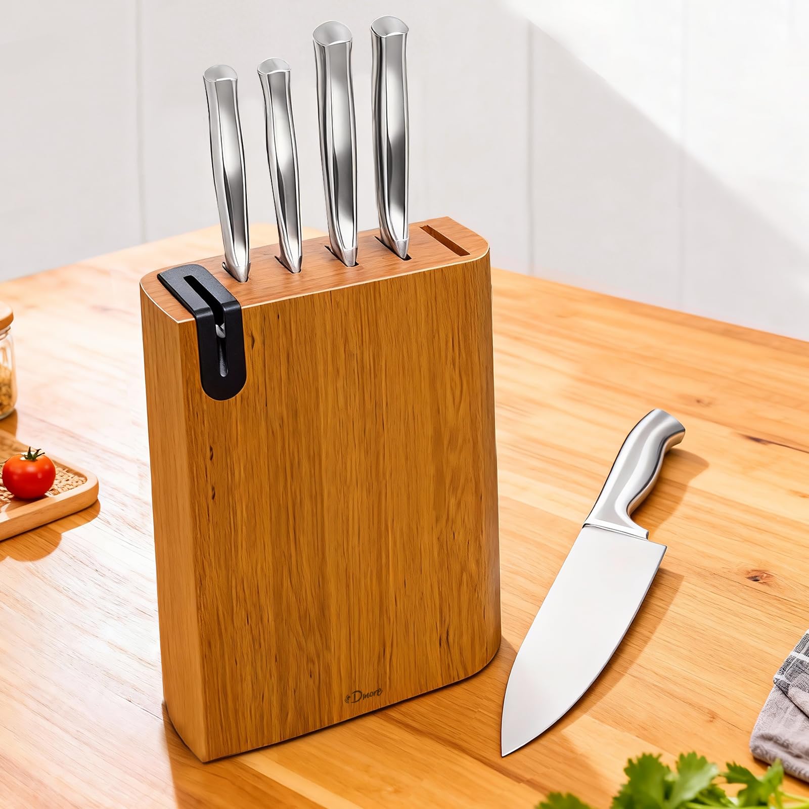 Dmore Messerblock mit Messer, 6-Teilig Küchenmesser Set mit