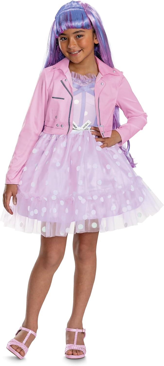 Disguise Girls Violet Costume for Girls, Official Rainbow High Costume With Faux Jacket and Skirt XS (3T-4T) Violet