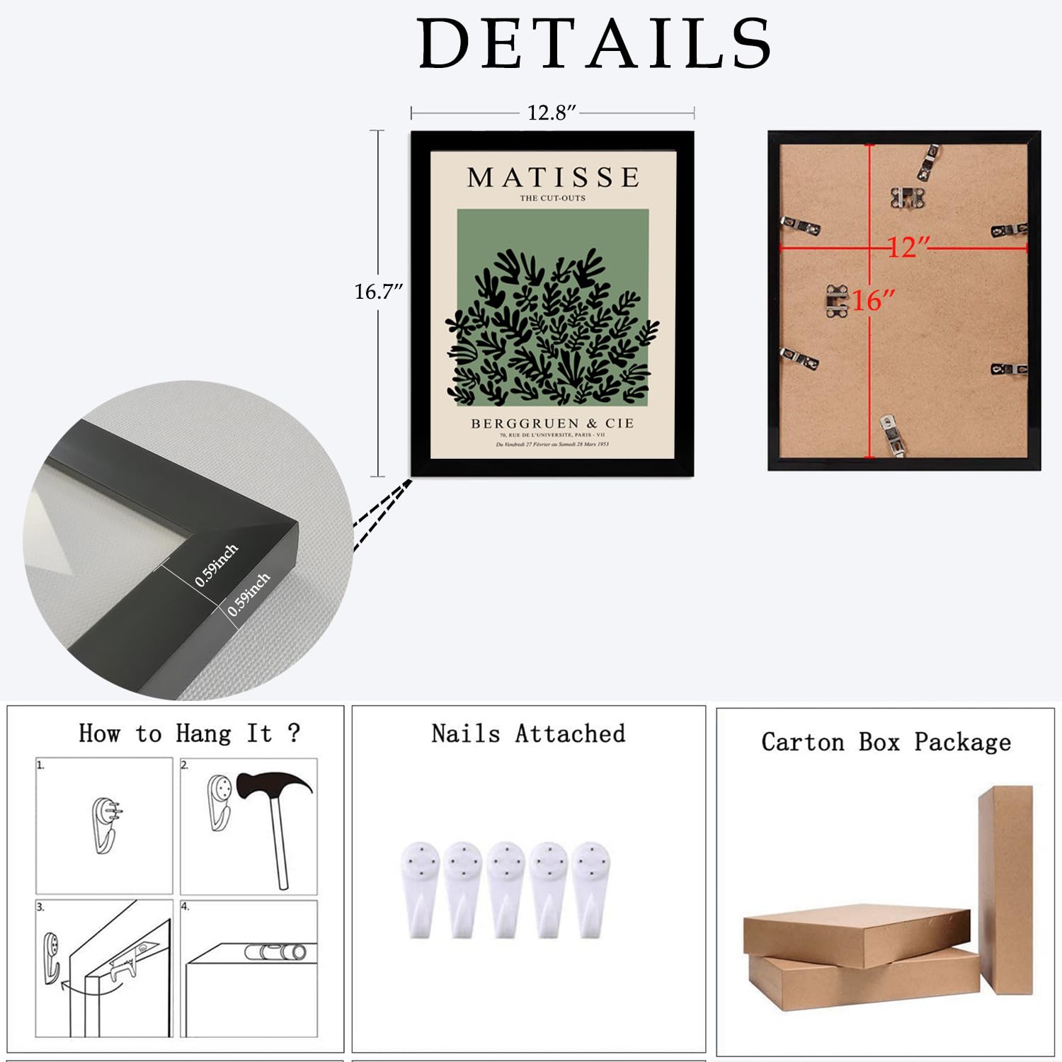 Amazon.com: Picasso Matisse Bauhaus Canvas Wall Art Prints Set of