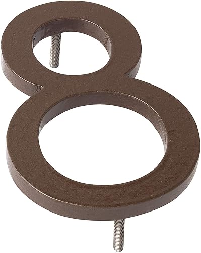 Montague Metal Products MHN-06-F-SD1-8 Número de casa flotante, 6 "x 4.19" x 0.31", arena