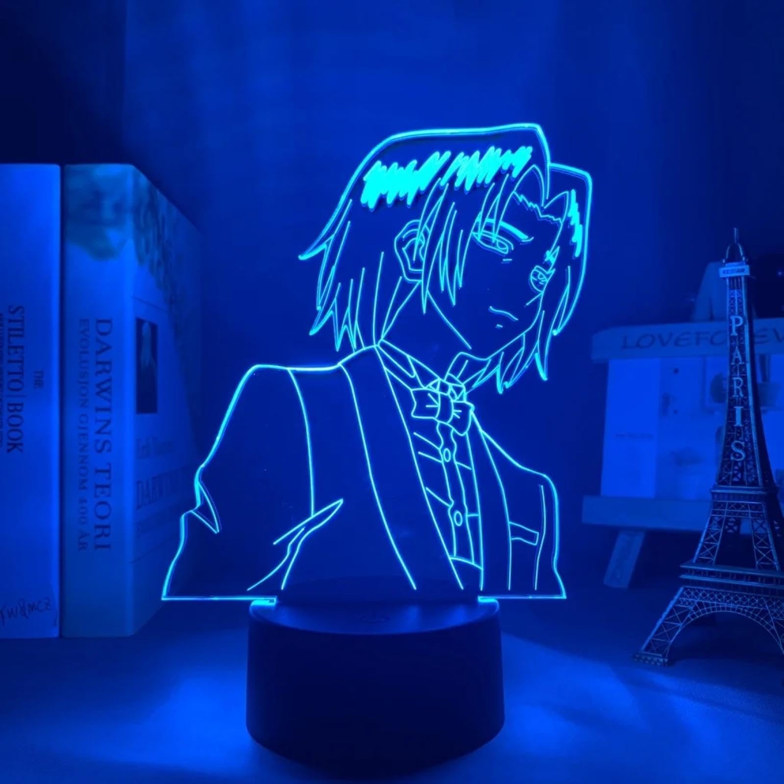 Anime Hunter X Hunter Feitan 3D LED Light for Bedroom Decor Nightlight Room Table Lamp Birthday Gift Acrylic LED Night Lamp Hxh -16 Color with Remote