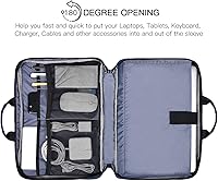 Vista 2 de Maletín resistente al agua con asas para computadora portátil de 11.6"-12.9" para mujer portafolio para Acer R 11 11.6 Chromebook, ASUS Chromebook