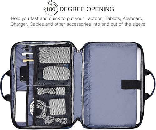 Miniatura 9 de Maletín resistente al agua con asas para computadora portátil de 11.6"-12.9" para mujer portafolio para Acer R 11 11.6 Chromebook, ASUS Chromebook