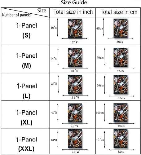 Vista 236 de Arte de decoración de pared para comedor, cocina, cocina, comedor, especias, verduras, cocina, comedor, decoración de pared, pintura artística