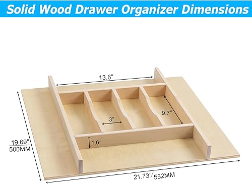 Miniatura 6 de WelFurGeer Organizador de cajones de cubiertos, organizador de cubiertos para cajón, organizador de cajones de cocina, organizador de cajones de
