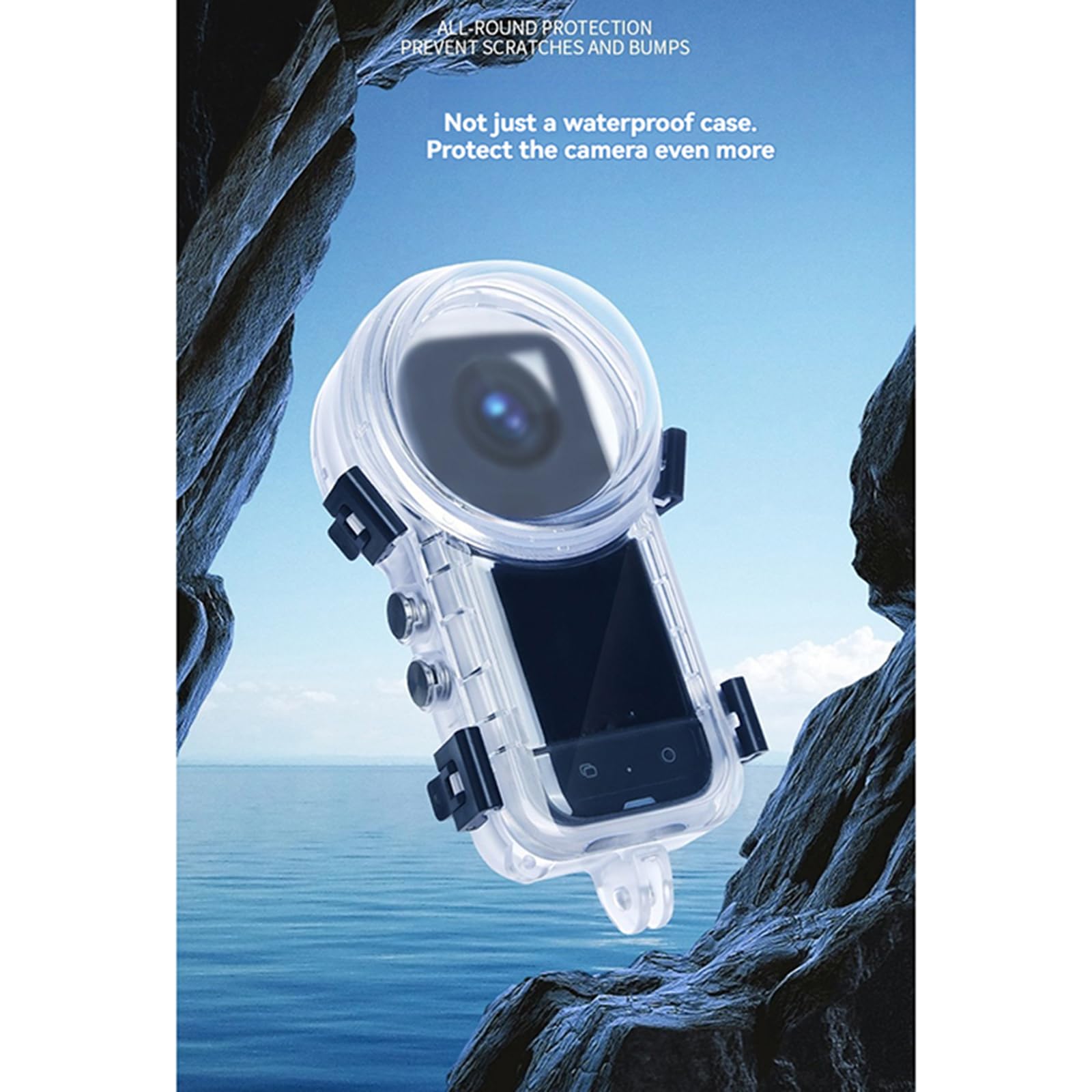 Custodia Invisibile per Insta360 X4 Custodia impermeabile per gabbia per fotocamera Copertura protettiva subacquea da 50 m