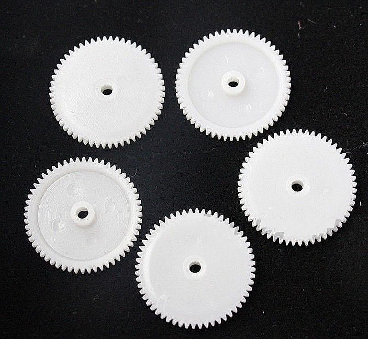 YJIUYUANQ Plastic Gear Kit,DIY Parts Accessories (5 x Gears + 5 x Rack Rod)