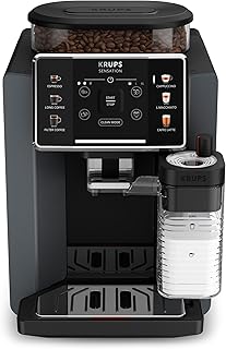 KRUPS Sensation Milk M90, Tam Otomatik Kahve Makinesi, 6 Kahve ve Latte İçeceği, Milk Maestro Teknolojisi, Kullanımı Kola...