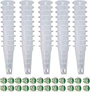 Moistenland Seed Pods Kit with 50pcs Grow Baskets,50pcs Seed Pod Labels, 50pcs Grow Domes, Indoor Hydroponic Garden Accessories for use with AeroGarden (Seeds not Included)