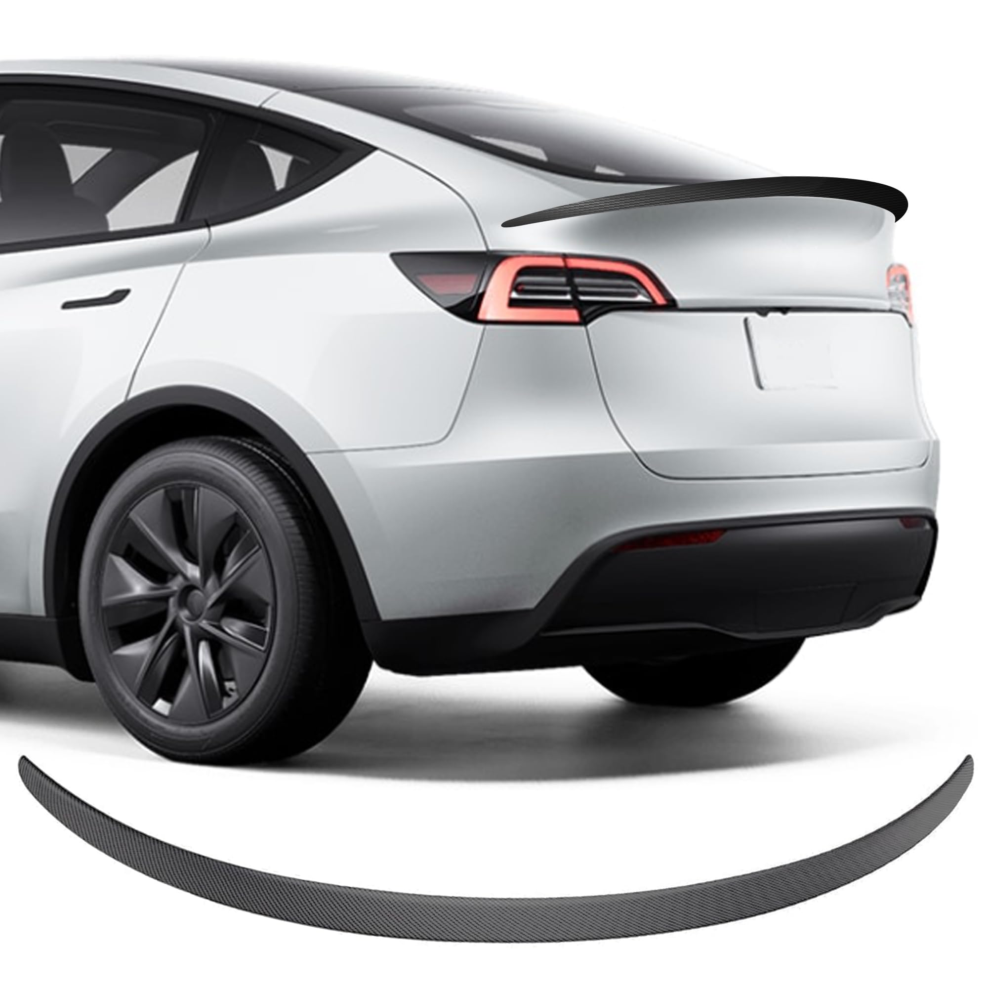 Spoiler for Tesla Model Y Performance Rear Trunk Lip Tail Lid for Tesla 2020-2024 ABS Model Y Accessories (Matte Carbon Fiber)