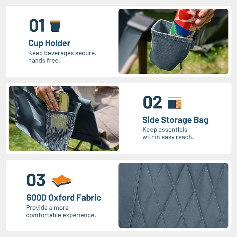 TIMBER RIDGE Hammock Camping Chair, Portable Oversized Swinging Camp Chairs image 6