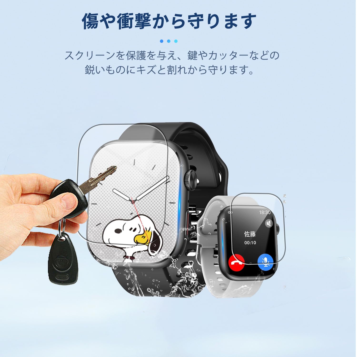 Amazon.co.jp: 【4枚セット】For Audwierr J02 スマートウォッチ 2.01 